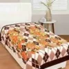 Elegant Polyester Blanket – Floral Design, Free Size 86×56 in ( default, OS )