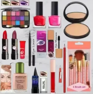 All-in-One Face Makeup Kit for Women – 17 Pc Combo ( default, Standard )