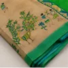 Silk Saree with Blouse, Khadi Silk Designer Printed Saree for Women,1 Pc ( brown, Free Size )