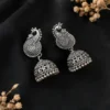 Fresh Vibes Combo of 6 Traditional Jhumka Earrings – Oxidised Silver Plated Lightweight Jhumkas for Women & Girls ( silver, OS )