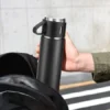 Stainless Steel Vacuum Flask Set with 3 Steel Cups Combo for Coffee Hot Drink and Cold Water Flask Ideal Gifting Travel Friendly Latest Flask Bottle. (500ml) ( default, Standard ).