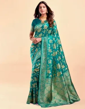 Jacquard Saree Everyday Elegance Collection ( Sky Blue, OS )
