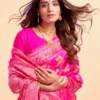 Jacquard Saree Everyday Elegance Collection ( pink, OS )