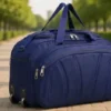 60L Travel Duffel Bag with Trolley Sleeve – Unisex Polyester Weekender Luggage Bag for Men & Women ( blue, OS )