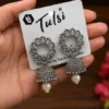 Fresh Vibes Combo of 6 Traditional Jhumka Earrings – Oxidised Silver Plated Lightweight Jhumkas for Women & Girls ( silver, OS )