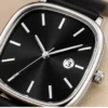 Analog Watch for Men & Women – Grey Dial with Silicon Strap, Quartz ( black, OS )