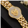 Gents Bracelet and Rudraksh Rakhi for Bhaiya – Gold Brass Bracelet ( default, OS )