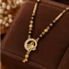 Mangalsutra for Women – Gold Plated Brass & Copper Single Strand with CZ/AD Stones ( default, OS )