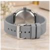 Analog Watch for Men & Women – Grey Dial with Silicon Strap, Quartz ( grey, OS )