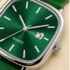 Analog Watch for Men & Women – Grey Dial with Silicon Strap, Quartz ( green, OS )