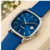 Analog Watch for Men & Women – Grey Dial with Silicon Strap, Quartz ( blue, OS )
