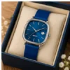 Analog Watch for Men & Women – Grey Dial with Silicon Strap, Quartz ( blue, OS )