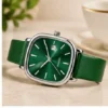 Analog Watch for Men & Women – Grey Dial with Silicon Strap, Quartz ( green, OS )