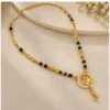 Mangalsutra for Women – Gold Plated Brass & Copper Single Strand with CZ/AD Stones ( default, OS )