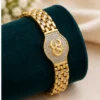 Gents Bracelet and Rudraksh Rakhi for Bhaiya – Gold Brass Bracelet ( default, OS )