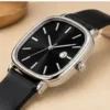 Analog Watch for Men & Women – Grey Dial with Silicon Strap, Quartz ( black, OS )