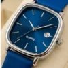 Analog Watch for Men & Women – Grey Dial with Silicon Strap, Quartz ( blue, OS )