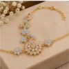 Fancy Women’s Brass Bracelet – Adjustable Free Size with Stone Work ( default, OS )